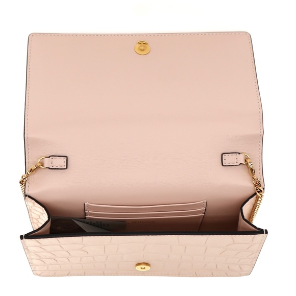 Versace Medusa Chain Crossbody Cream Crocodile Embossed Leather New - Picture 6 of 6